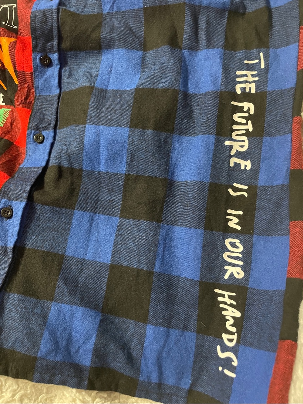 NWOT Reason Shirt Mens XXL Plaid Flannel Legends Graphic Moto Long Sleeve - Picture 4 of 11